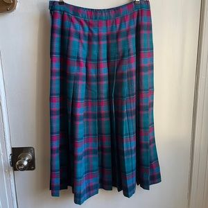 Pendleton wool skirt - blue & pink - sz M